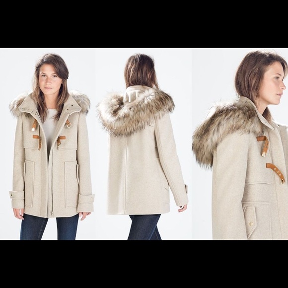 Zara Duffle Military Coat medium green - Picture 1 of 3